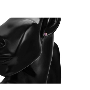 Auskari-nagliņas ar  mirdzošiem cirkoniem, zelta pārklājums 18 karāti